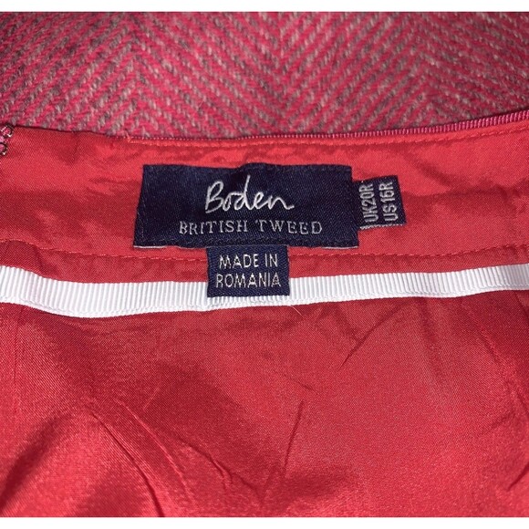 Boden Womens Pink British Tweed 100% Wool Pencil Skirt Size 16 Regular - Picture 6 of 7